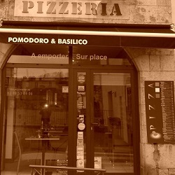 Pomodoro e Basilico Quimper : facade de la pizzeria