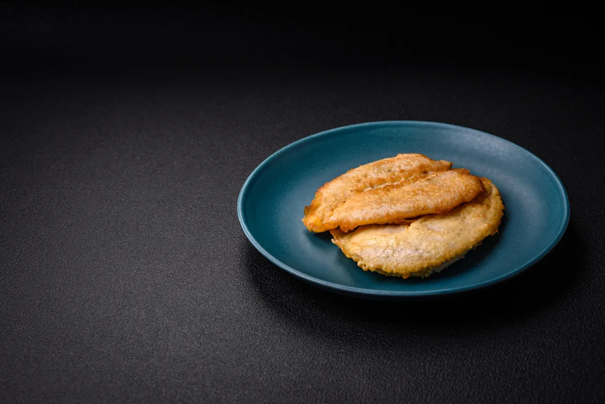 Assiette de poissons pannées